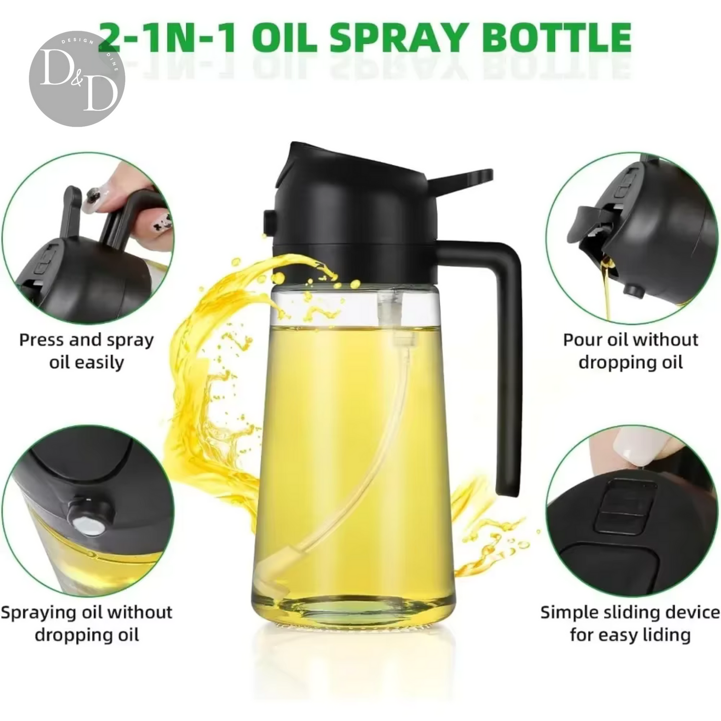 2-in-1 Refillable Oil Spray Bottle: Your Kitchen’s New Essential