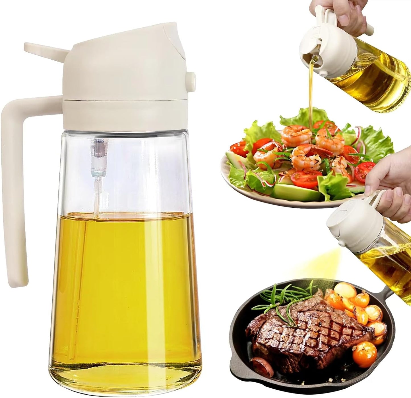 2-in-1 Refillable Oil Spray Bottle: Your Kitchen’s New Essential