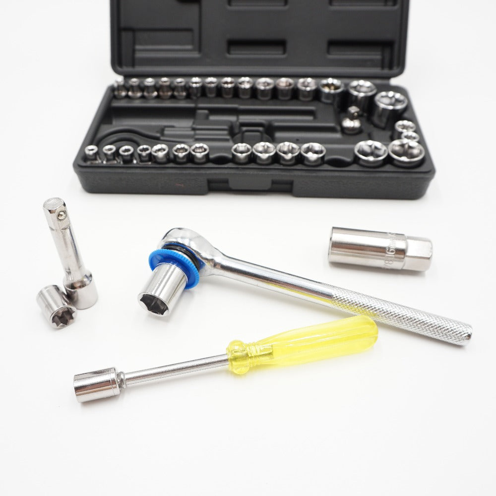 40 Pcs Combination Socket Wrench Set Tool Kit