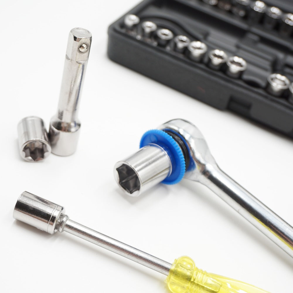 40 Pcs Combination Socket Wrench Set Tool Kit