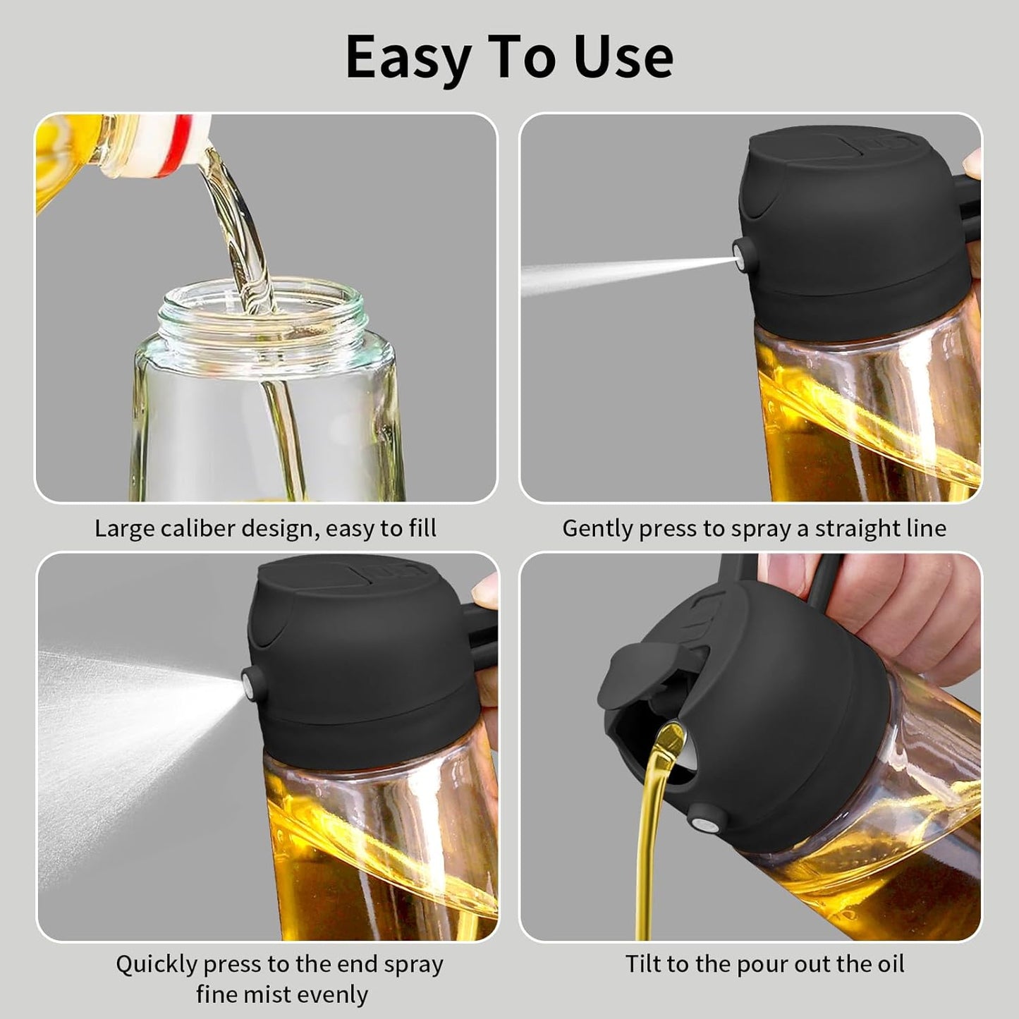 2-in-1 Refillable Oil Spray Bottle: Your Kitchen’s New Essential