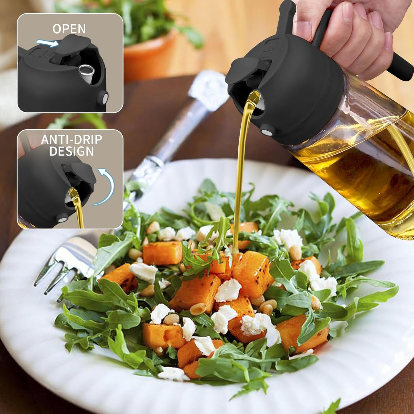 2-in-1 Refillable Oil Spray Bottle: Your Kitchen’s New Essential