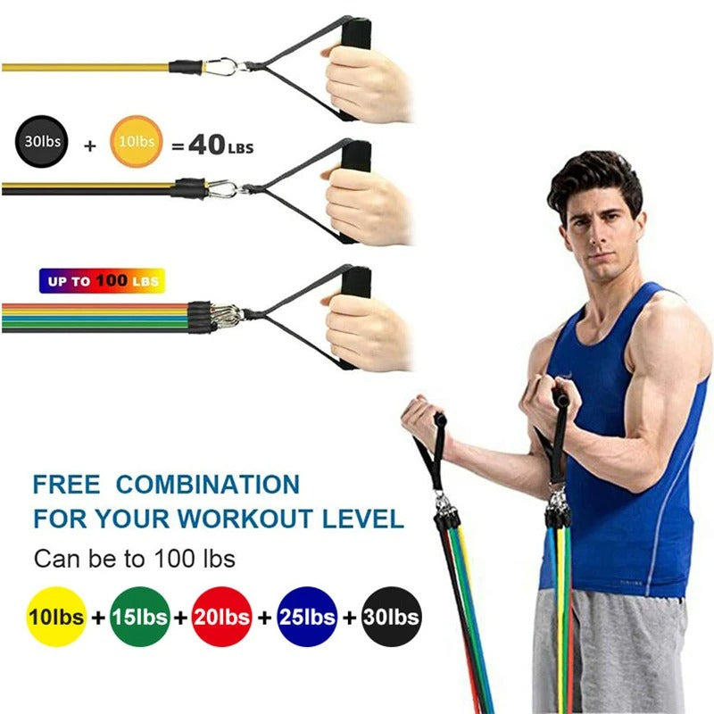 11 Pcs Portable Resistance Bands