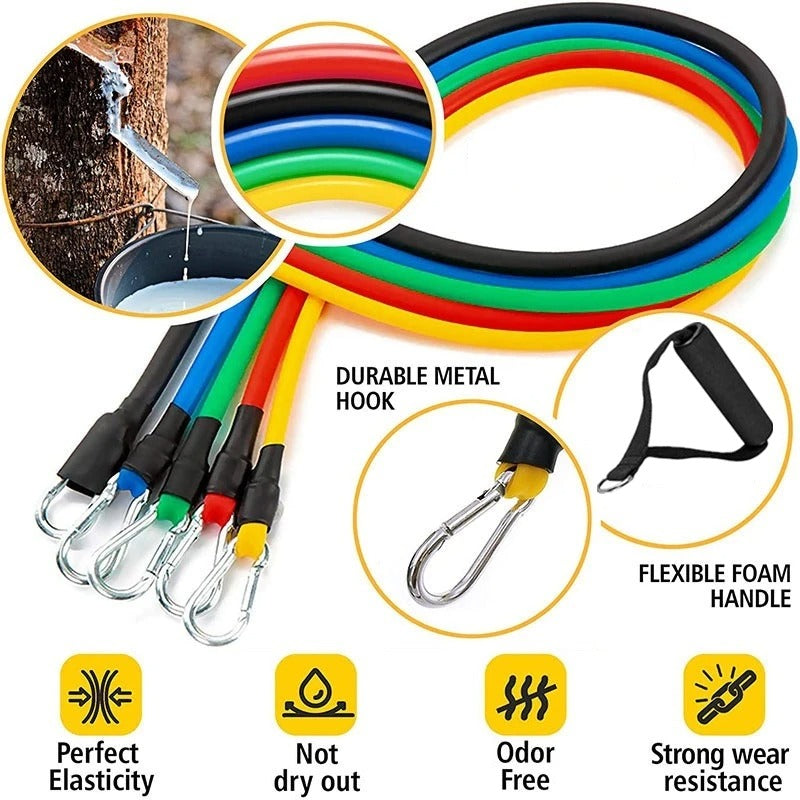 11 Pcs Portable Resistance Bands