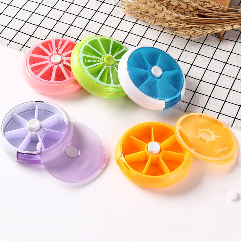 Portable One Week 7 Compartment Pill Box