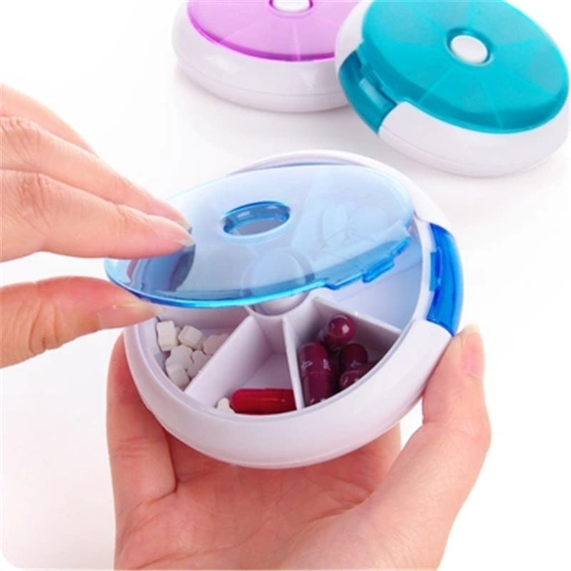 Portable One Week 7 Compartment Pill Box