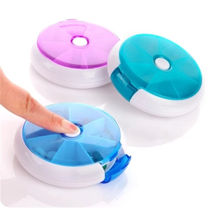 Portable One Week 7 Compartment Pill Box