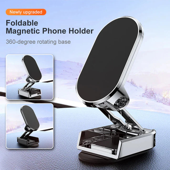 🔥 Alloy Folding Magnetic Car Phone Holder