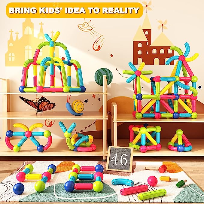 Kids Magnetic Building Block Set