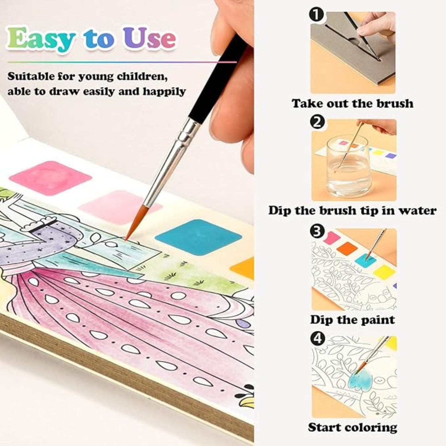 Magical Watercolor Adventures: Pocket Painting Book Set