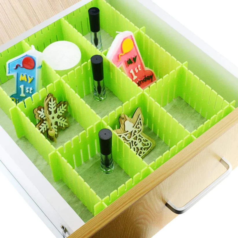 4 Pcs Set adjustable  Drawer Organizer