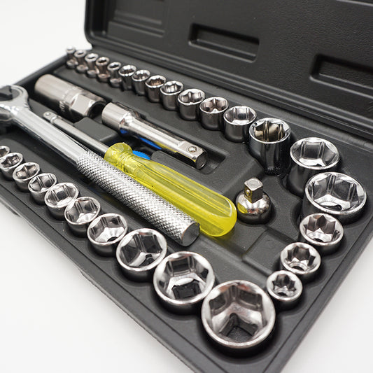 40 Pcs Combination Socket Wrench Set Tool Kit