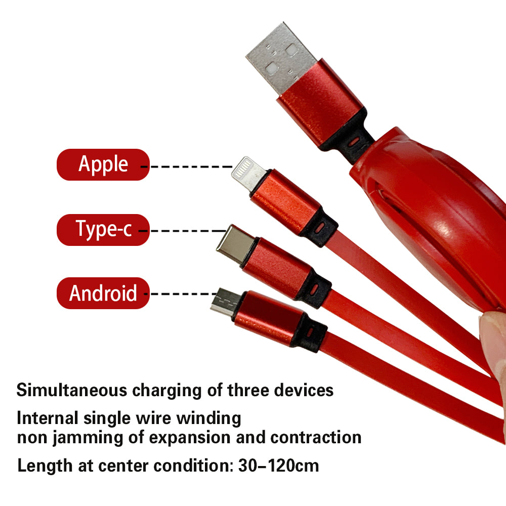 3 in 1 Charging Cabel🔥(Android , Type C , Apple)