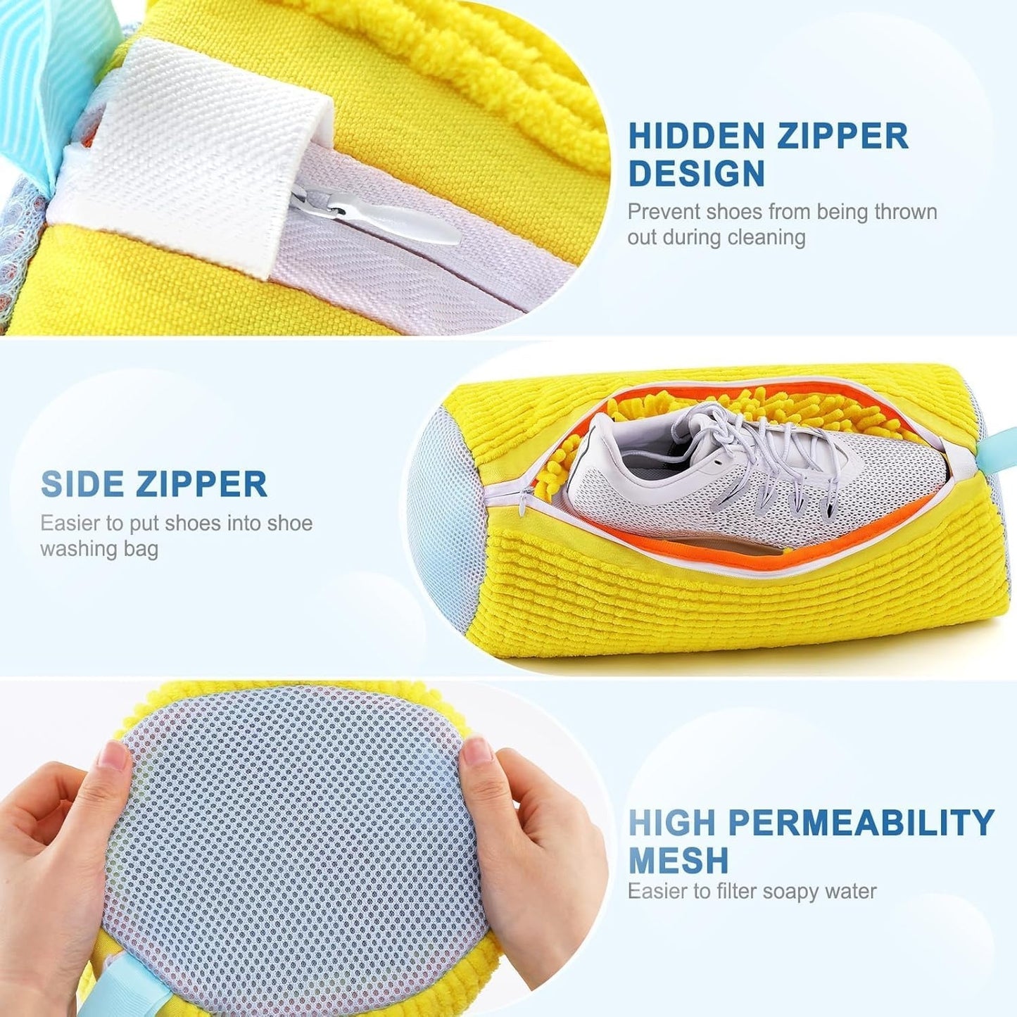 CleanKicks Shoe Washing Bag - Microfiber Cleaning Bag
