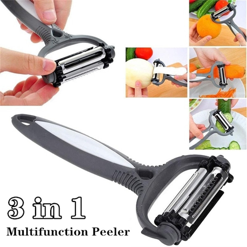 3 in 1 vegetable Fruit Peeler Multi-Functional Stainless