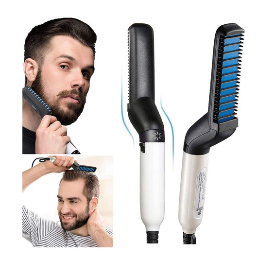 Multifunctional Hair Comb Brush Straightner Man's